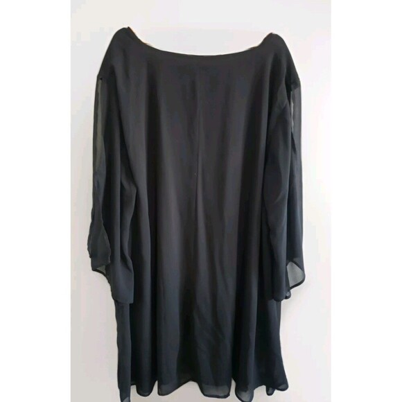 Torrid Dress Womens Size 4 Black Cold Shoulder Sheer Split Sleeve Event - Picture 8 of 11